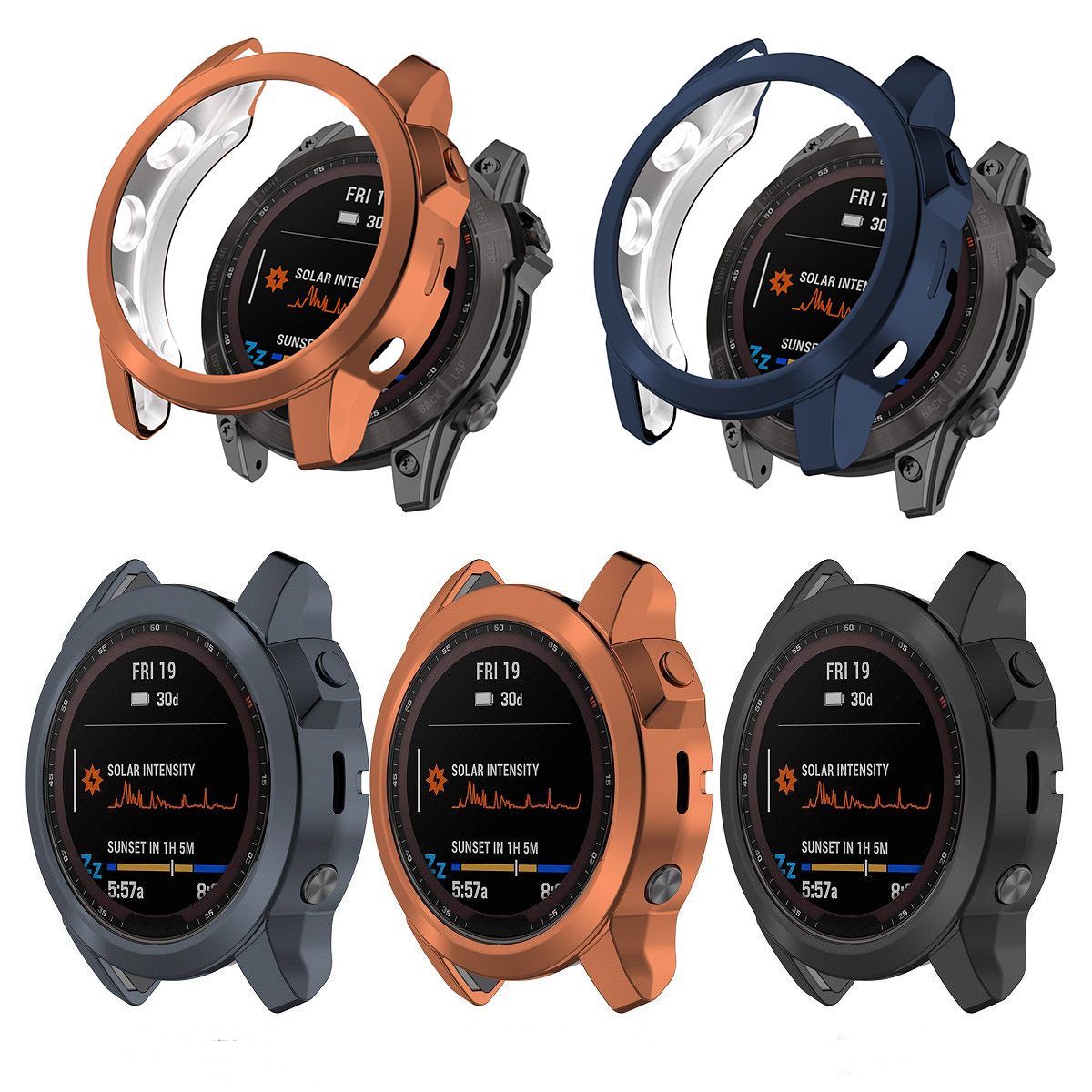 Solar Powered Watch - Protective Case Cover for Garmin Fenix