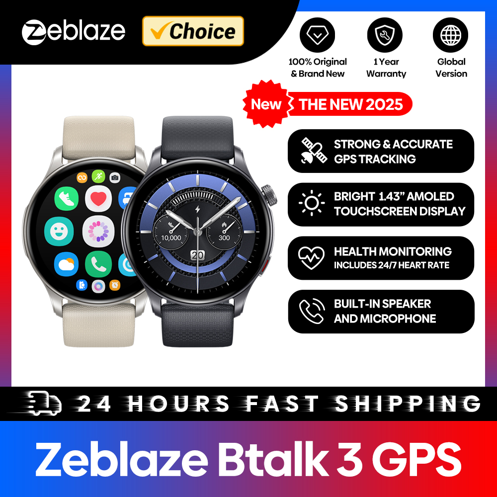 Heart Rate Gps Watch - New Zeblaze Btalk 3 GPS Smartwatch