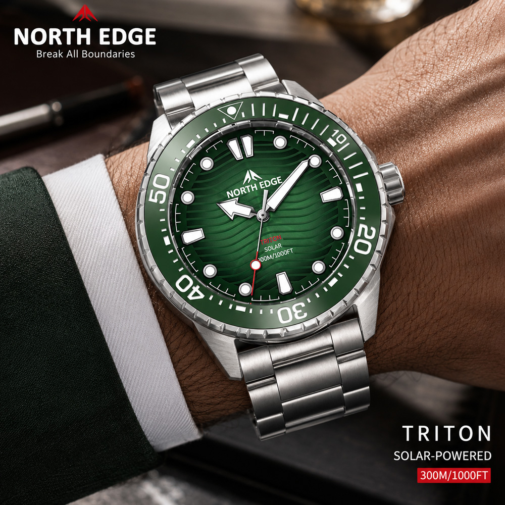 2026 NORTH EDGE TRITON Multi C - Solar Powered Watch recension och pris