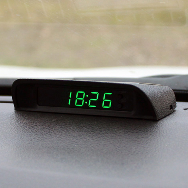 Solar Car Clock Thermometer Da - Solar Powered Watch recension och pris