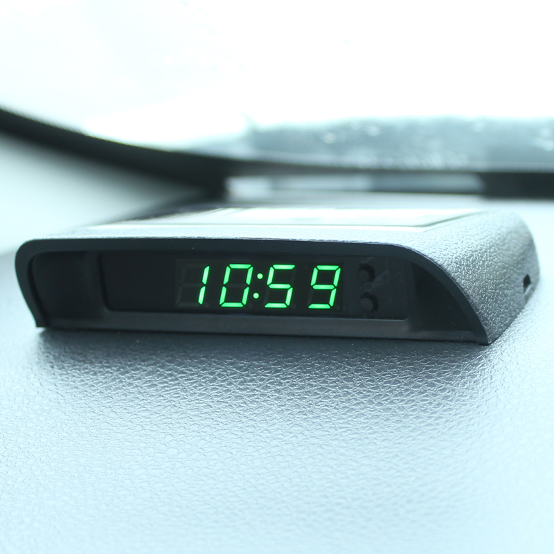Solar Car Clock Thermometer Da - Solar Powered Watch recension och pris