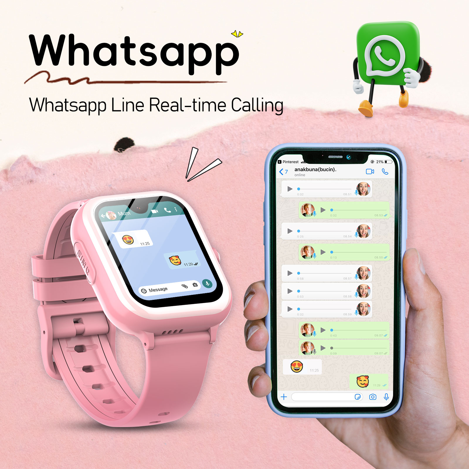 Wonlex KT31 Kids SmartWatch wi - Smartwatch Watch Whatsapp recension och pris