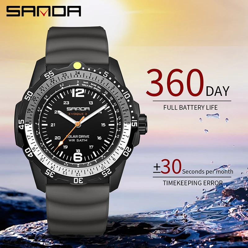 SANDA Luxury New Men's Solar-p - Solar Powered Watch recension och pris