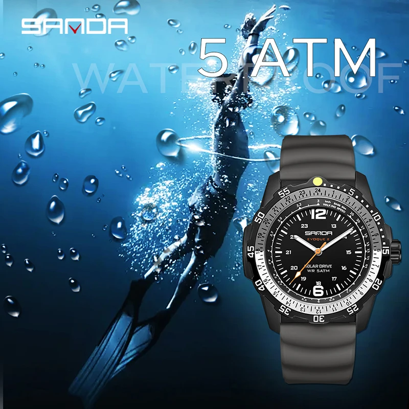 SANDA Luxury New Men's Solar-p - Solar Powered Watch recension och pris
