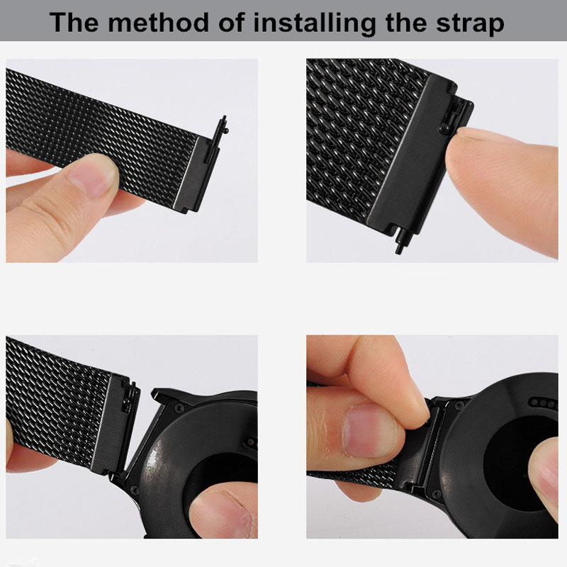 18MM Milanese Loop Strap For F - Fossil Watches Smartwatch Gold recension och pris
