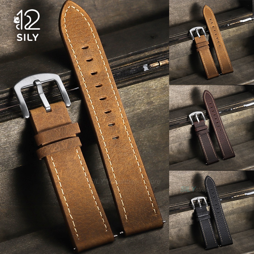 20/22mm Calfskin Leather Watch - Smartwatch Vintage Watches For Women recension och pris