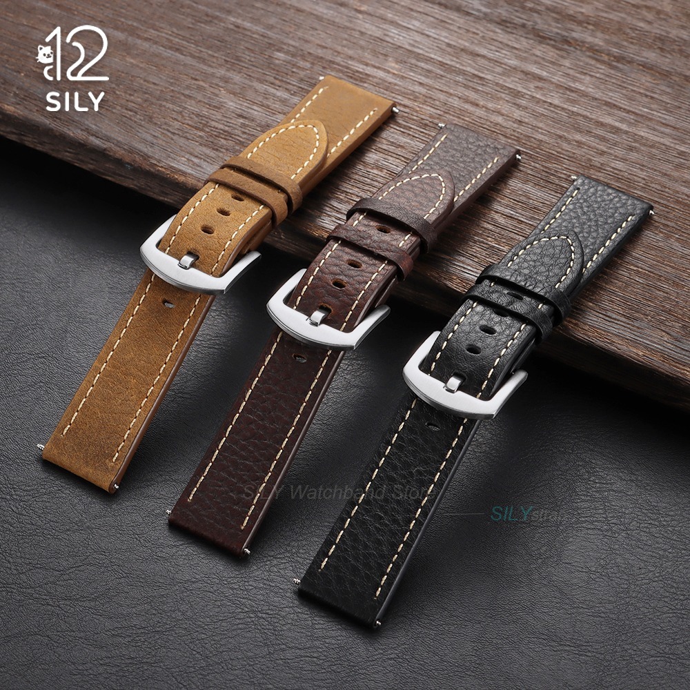 20/22mm Calfskin Leather Watch - Smartwatch Vintage Watches For Women recension och pris