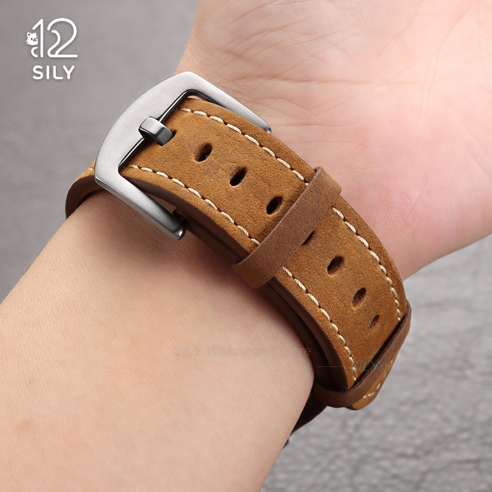 20/22mm Calfskin Leather Watch - Smartwatch Vintage Watches For Women recension och pris