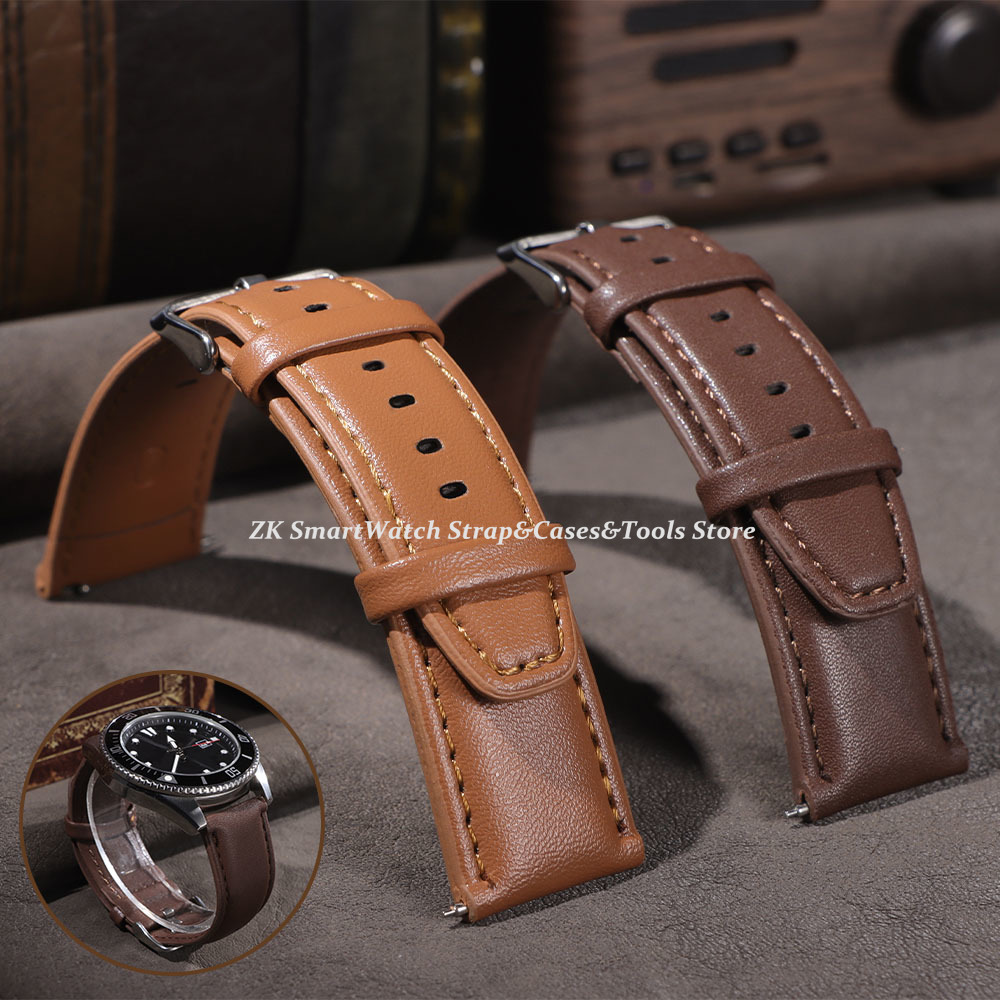 Leather Watch Band 22mm for Om - Smartwatch Vintage Watches For Women recension och pris