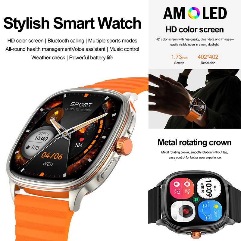 YAOCX HK73 AMOLED Smartwatch M - Smartwatch New Watches For Women recension och pris