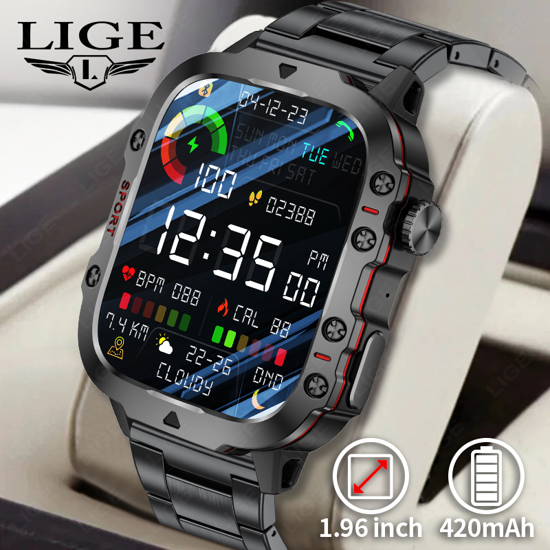 2026 Rugged Military Fitness S - Smartwatch Rugged Watches For Men recension och pris