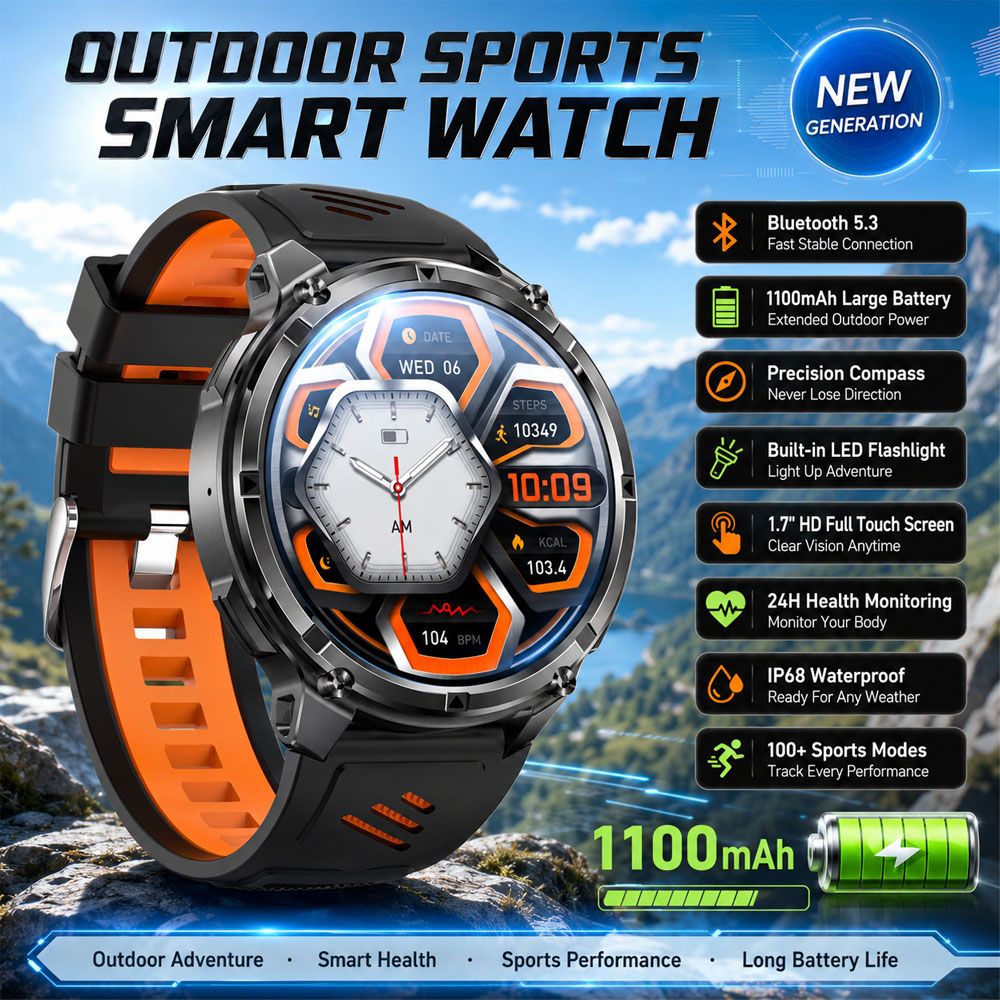 YAOCX AMOLED Smartwatch Men 11 - Smartwatch Rugged Watches For Men recension och pris