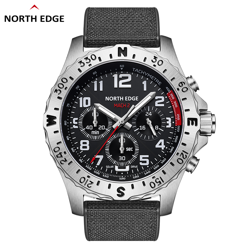 NORTH EDGE MACH 2 Men's Watche - Solar Powered Watch recension och pris