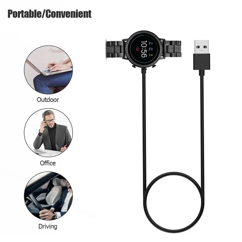 1M USB Magnetic Fast Charger D - Fossil Watches Smartwatch Gen 5 recension och pris