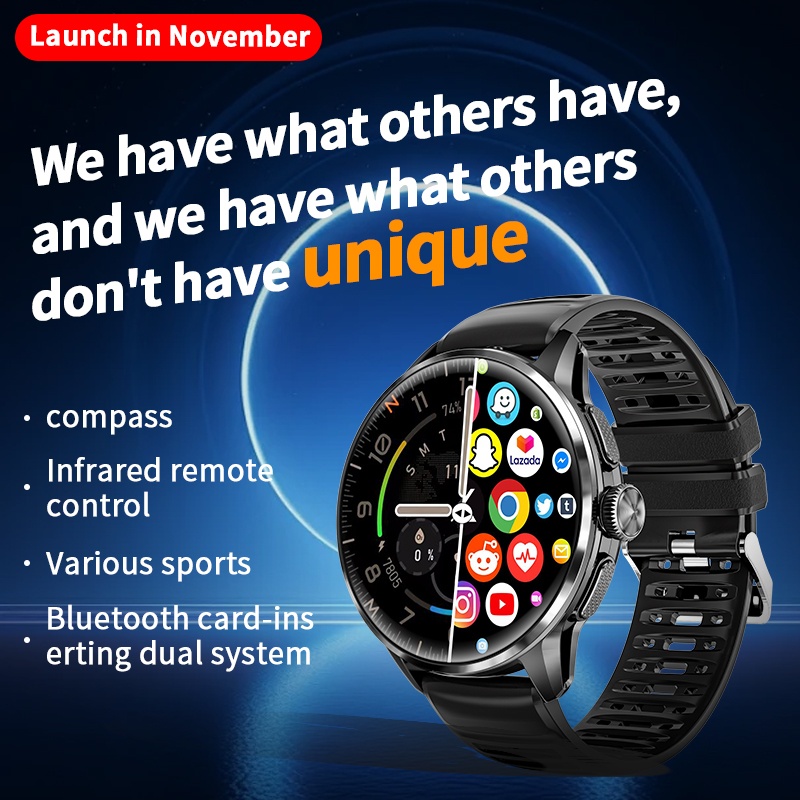 H100 Smart Watch 1.8inch Amole - Smartwatch Watch Whatsapp recension och pris